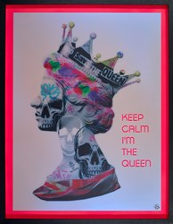 Keeping Calm Queen by Dan Pearce - Original Mixed Media on Board sized 29x39 inches. Available from Whitewall Galleries